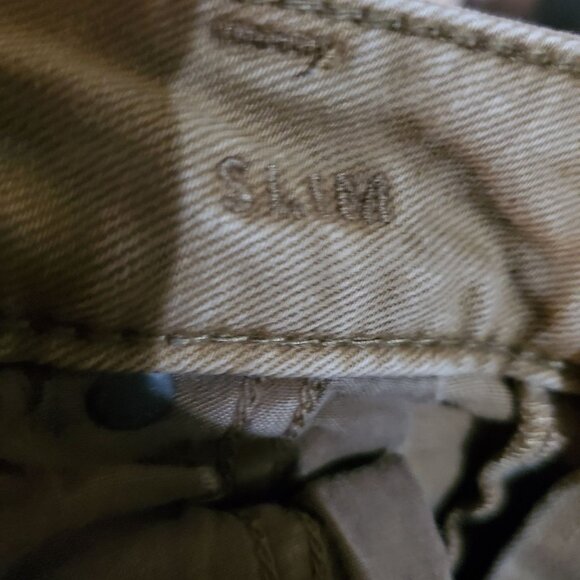 American Eagle Outfitters Jeans Mens 30x32 Tan Slim Relaxed Fit Stretch Denim - Picture 3 of 13